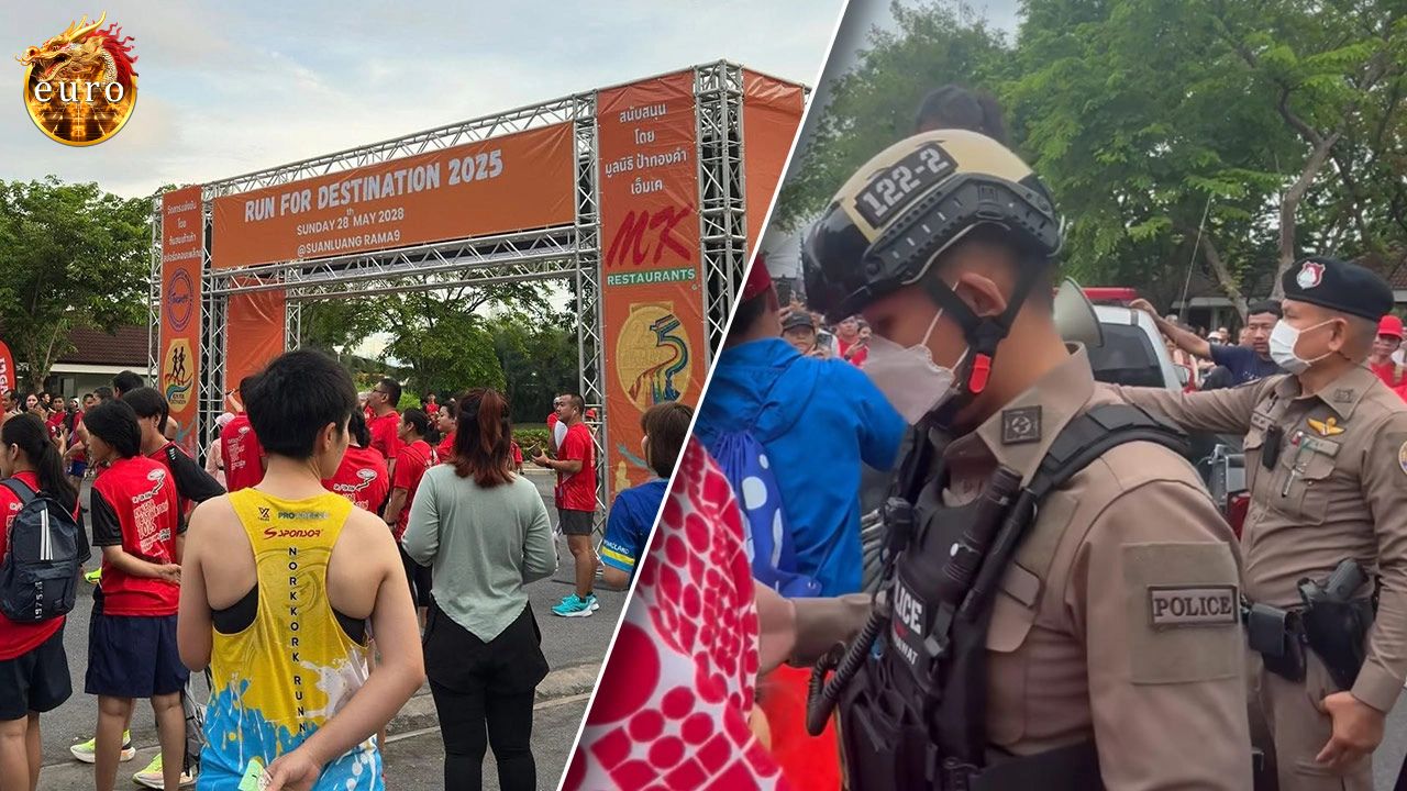 วุ่นแต่เช้า งานวิ่งทิพย์ ที่สวนหลวง ร.9 นักวิ่งโดนเท พบป้ายงานระบุวิ่งปี 2028